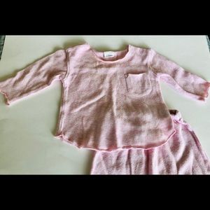 Egg- Cotton Knit 2-piece outfit - Baby Girl 6 mth